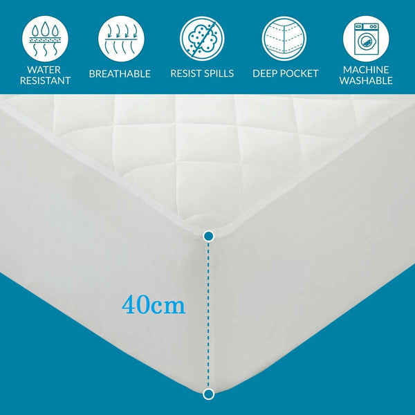 Quilted Waterproof Mattress Protector freeshipping - MK Home Textile