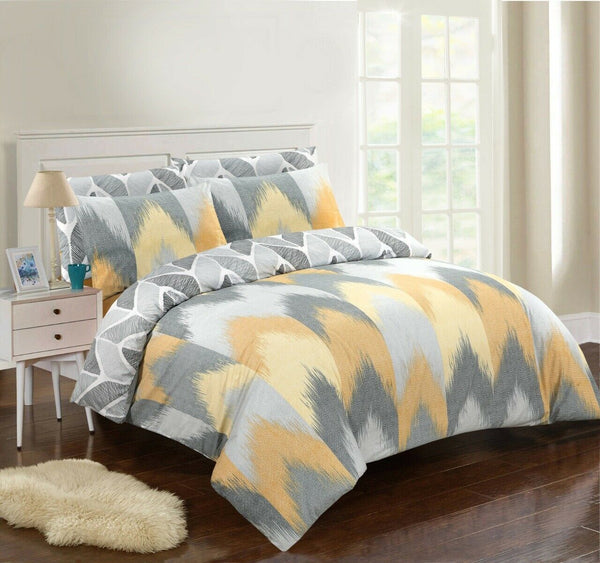 Blur Wave Printed Duvet Cover with Pillowcases