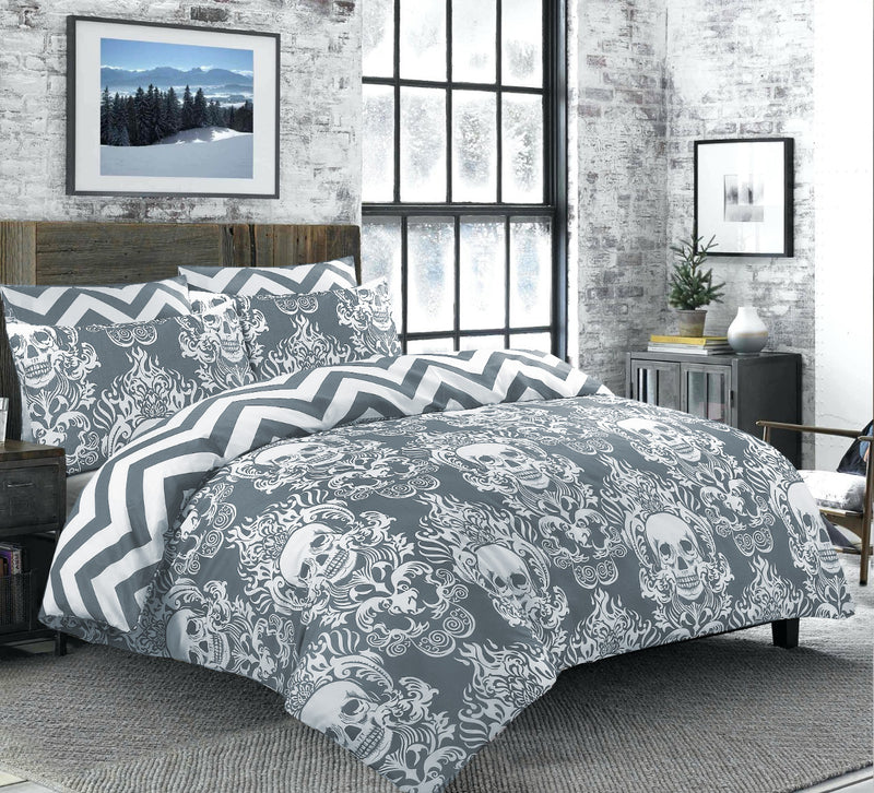 Skull Duvet Cover with Pillowcases freeshipping - MK Home Textile