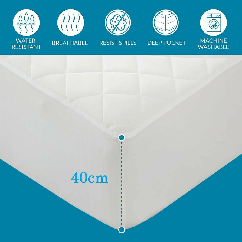 Quilted Waterproof Mattress Protector freeshipping - MK Home Textile